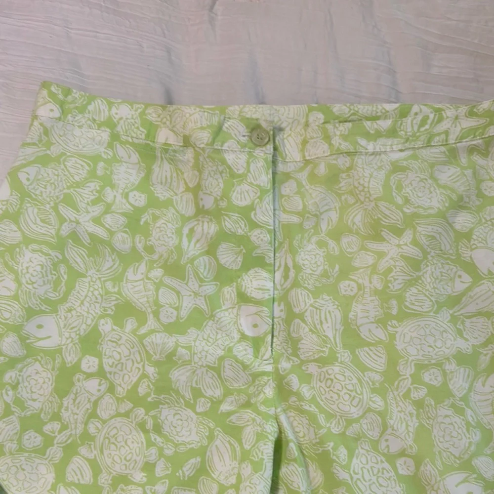 Lilly Pulitzer Lime Green Ankle Cropped Pants - Picture 4 of 11